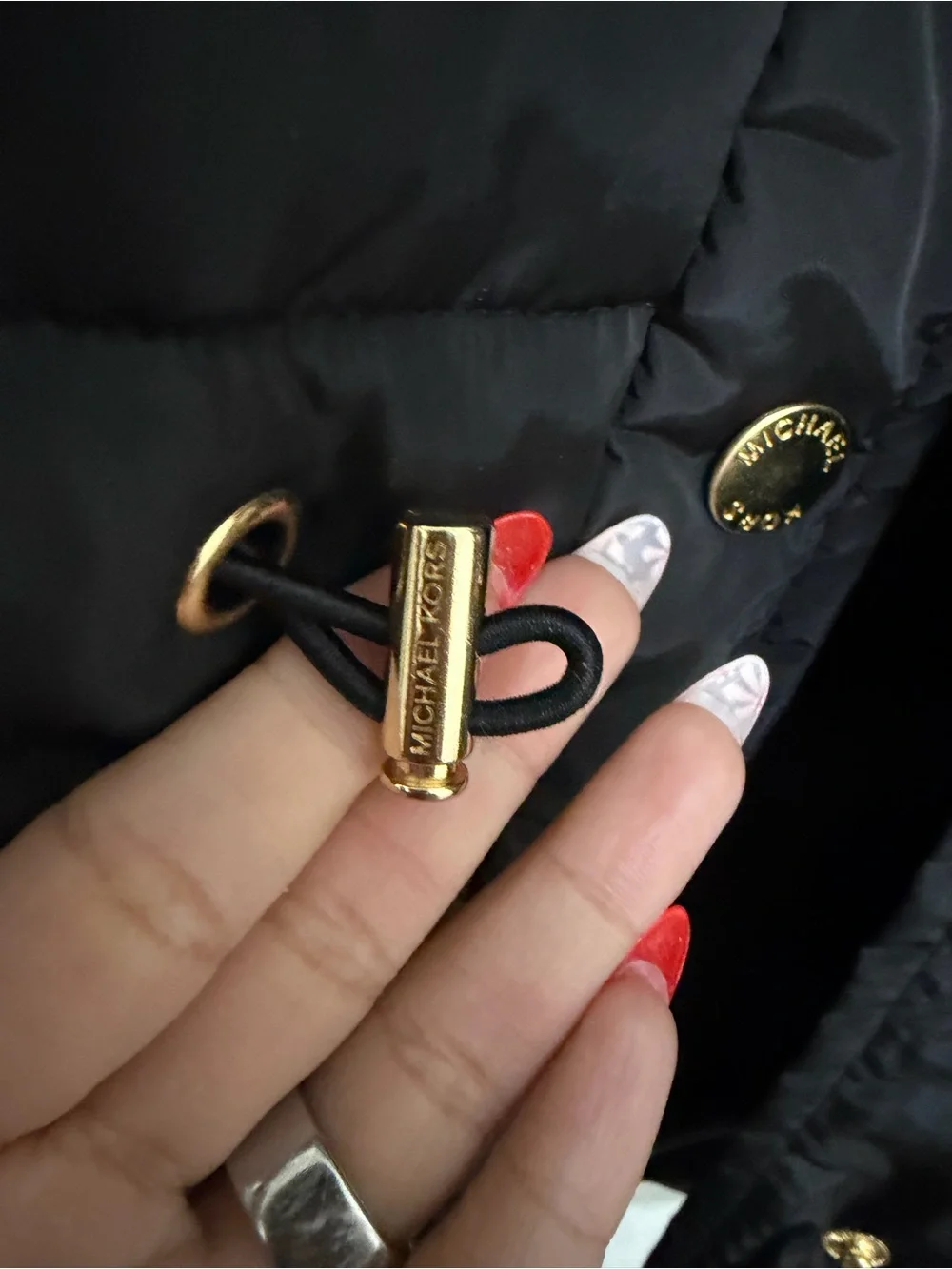Michael Kors Black Quilted Puffer Vest with Gold Hardware